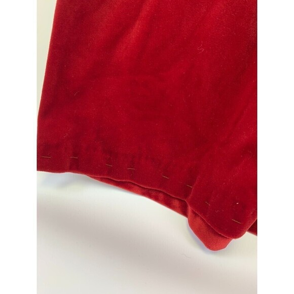 Delicates Red Velour Robe Zip Lounger Long Embroidered Vintage Womens Medium - Picture 6 of 16